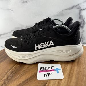 Women’s size 10-Hoka One Bondi 9 Walking Running Shoes Black  White NO INSOLES